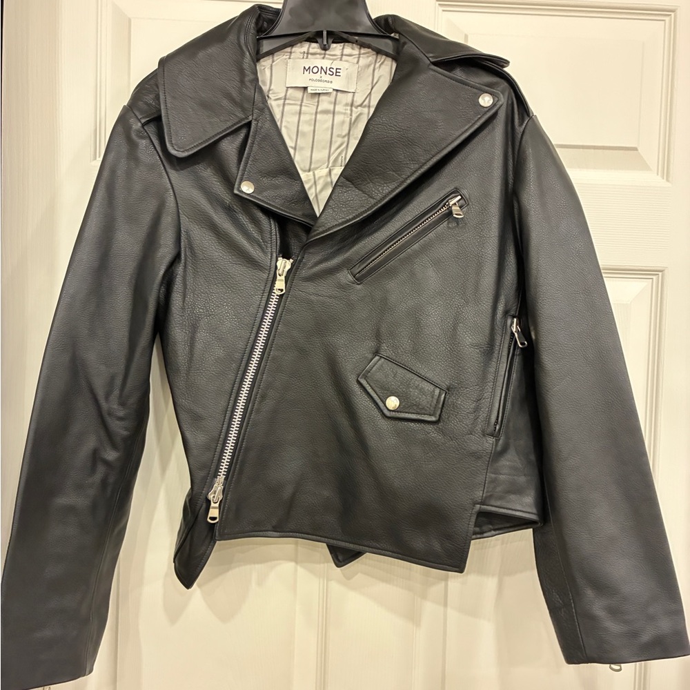 MONSE Black and White Striped Jacket